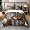 Western Cowboy Print Bedding Duvet Cover Set Full Size Bedding Set for Kids Boys Girls Comforter Cover Set Bedroom Bedclothes