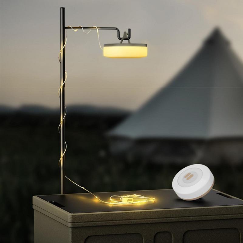 Camping String Light USB String Lights Portable Outdoor Light 32.8 Ft Camping Lights String Adjustable Brightness Rechargeable