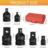 6 Piece Impact Socket Adapter Reducer Set Impact Driver Wrench 1/4" 3/8" 1/2" 3/4" Sqaure Drives Socket Adaptor Tool