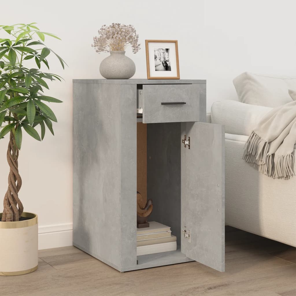 Office Cabinet Concrete Grey 40 x 49 x 75 cm Particleboard