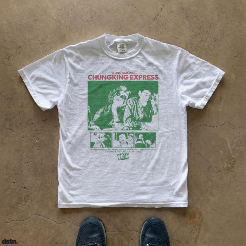 Chungking Express Movie Poster T-shirt | Retro Hong Kong Cinema, Vintage Distressed Tee XL