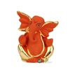 Resin God Ganpati Gold Ganesha Idol for Car Dashoboard & Home and Office Décor