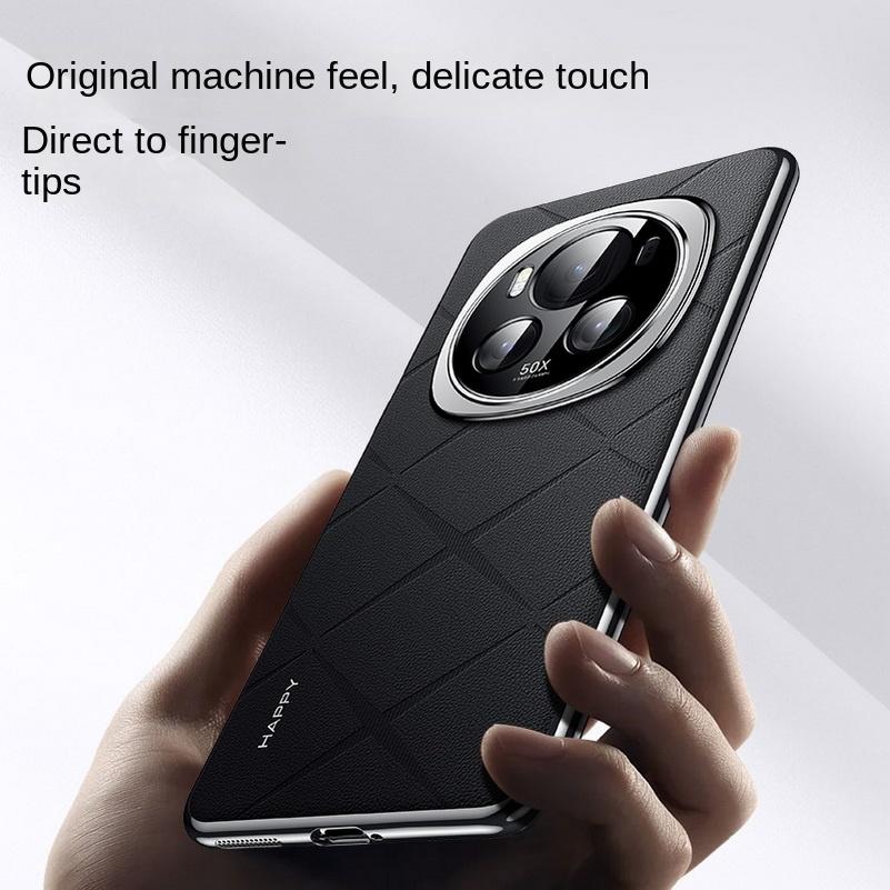 Luxury Business Plain Leather Case for Honor Magic 6 6Pro 6RSR Honor X50 Hard Slim Good Texture Anti-Fingerprint Camera Full Shockproof Protect Cover