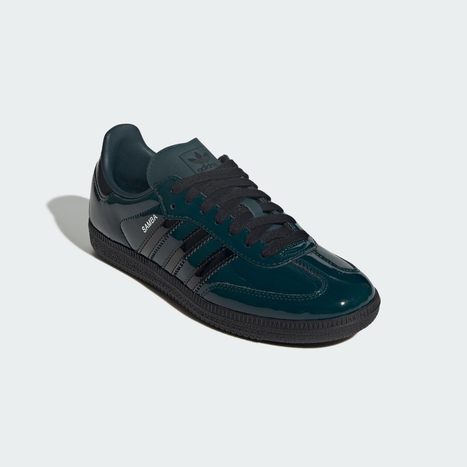 JR8750 adidas Originals Samba OG Patent Leather Aurora Ivy (Women s) 8W