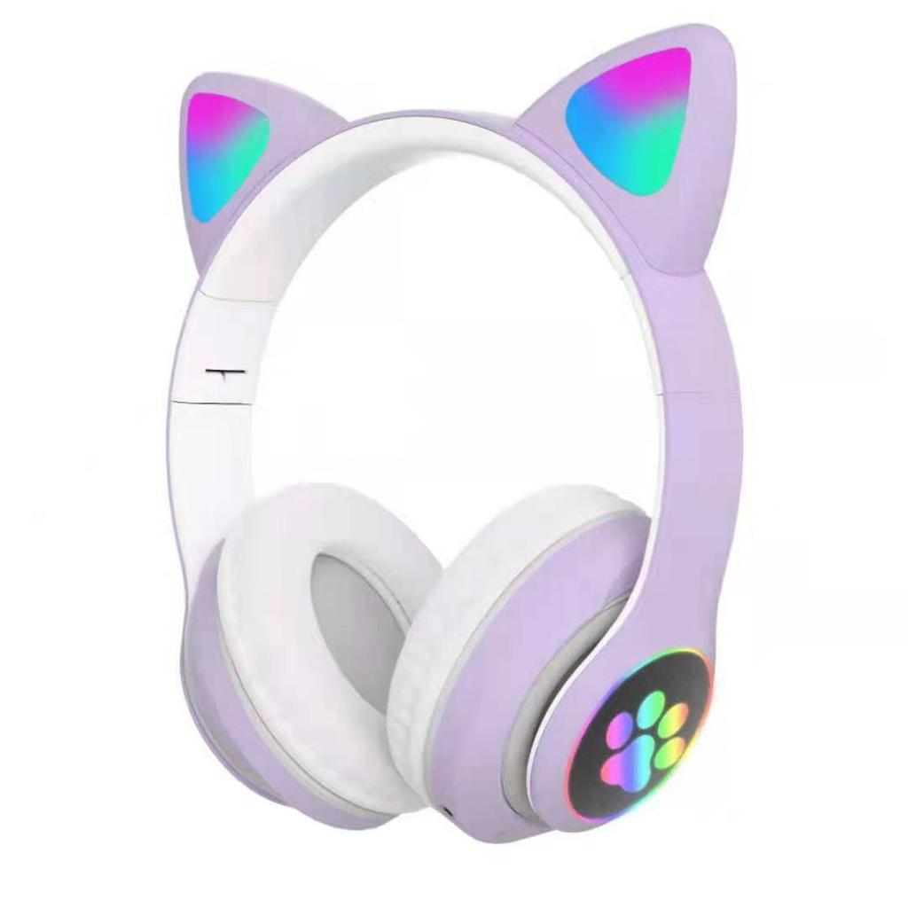 RGB Luminous Cat Ear & Paw Wireless Bluetooth Gaming Headset