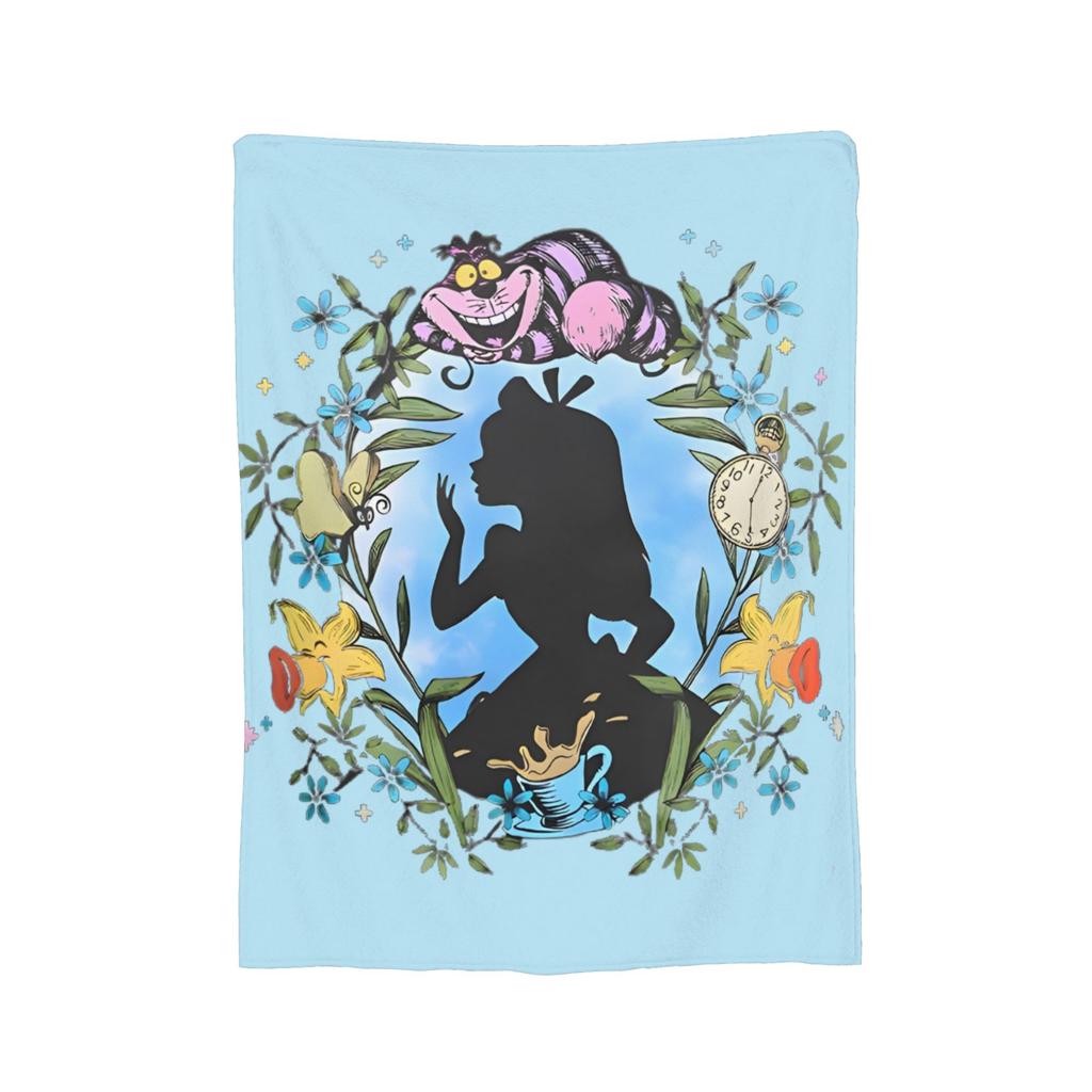 Alice In Wonderland Knitted Blanket Plush Throw Blanket Bed Sofa Decoration Soft Warm Bedsprea,