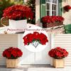 Christmas Poinsettia simulation bouquet 5 Pack 7 flower branches indoor and outdoor Christmas decoration
