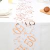 18 30 50 60 70th Birthday Table Runner Birthday Table Party Supplies Rose Gold Hot Stamping Mesh Table Runner Birthday Decor