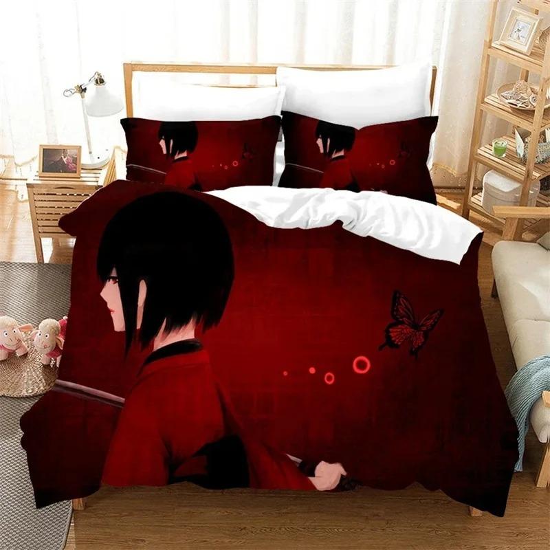 3D-gedruckter Attack On Titan Bettbezug Bettwäsche Bettdecke Sets Weicher Steppdeckenbezug und Kissenbezüge Einzelbett Doppelbett Queen-Size King-Size
