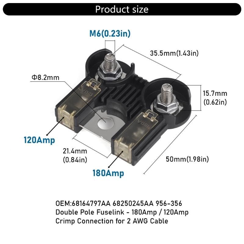 Easy installs Electrical Fuses Reliable Overload Protections Direct Fit Truck Battery Circuit Fuses Suitable for Car 1500