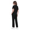 Soild Scrub Working Uniform Suit For Women's Cross V-Neck Short Sleeve Fun T-Shirts Workwear Tee With Pockets