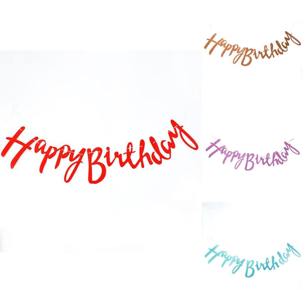 Happy Birthday Banner, Partygirlande, Hängegirlande, Dekoration aus Papierglitzer