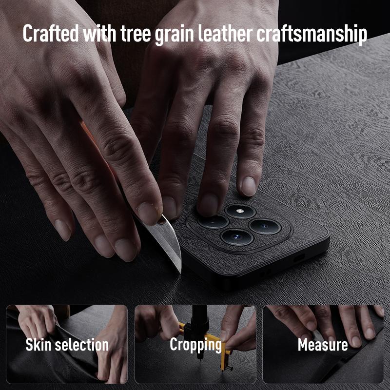 Luxury Tree Pattern Leather Skin Case For Xiaomi Redmi Note 15 14 Pro 5G 4G Xiaomi 15T 14T Pro Hybrid TPU+PU Shockproof Matte Phone Cover Cases