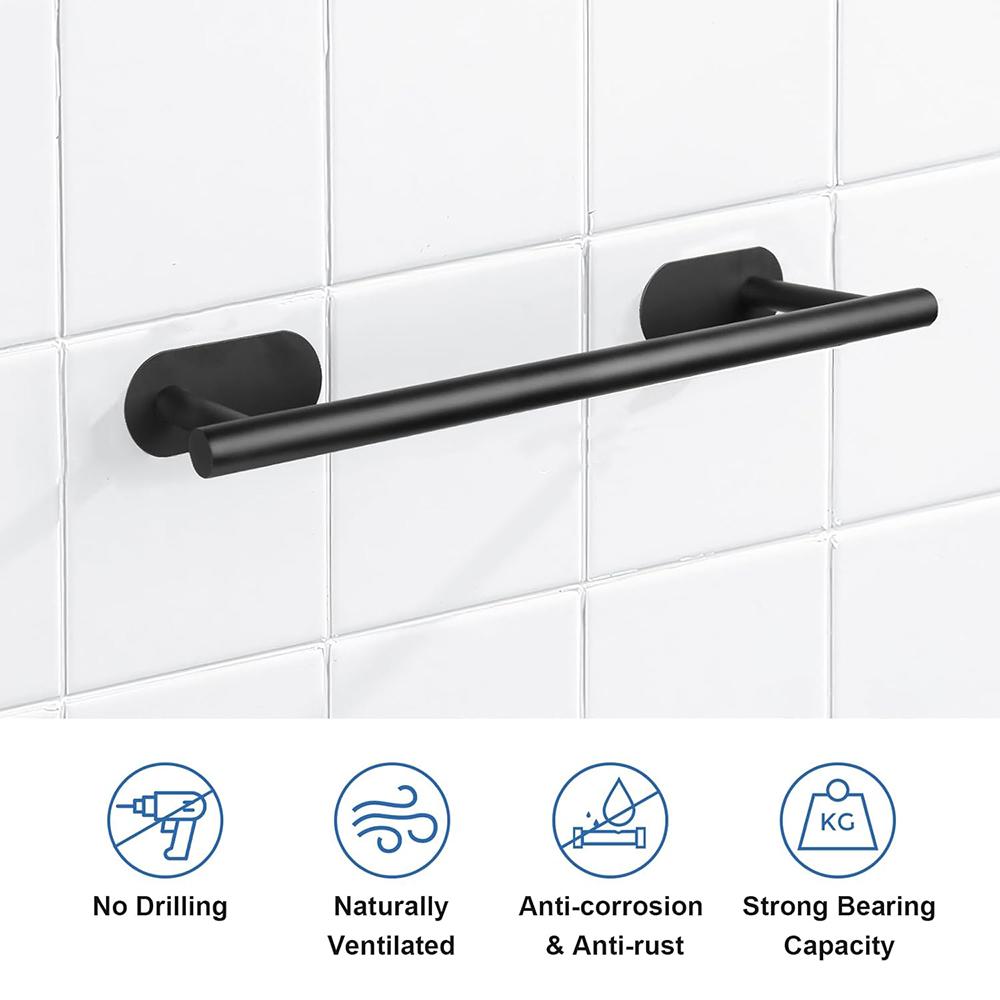 40cm Wall Hanging Towel Holder Stainless Steel Self Adhesive Towel Rail Without Drilling Towel Rack for Bathroom Kitchen
