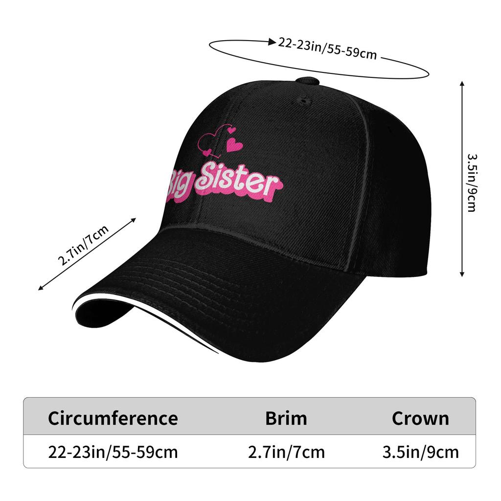Funny Sister AnnounceUnisext Girls Casual Baseball Cap Outdoor Sports Trucker Hat Summer Sunscreen Unisex Unisex Snapback Cap