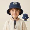 New Embroidered Fisherman Hat for Kids (2-8 Years) - UV Protection & Breathable Design