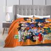 DBZ Anime Flannel Throw Blankets Son Goku Blanket for Home Travel Lightweight Thin Bedroom Quilt,