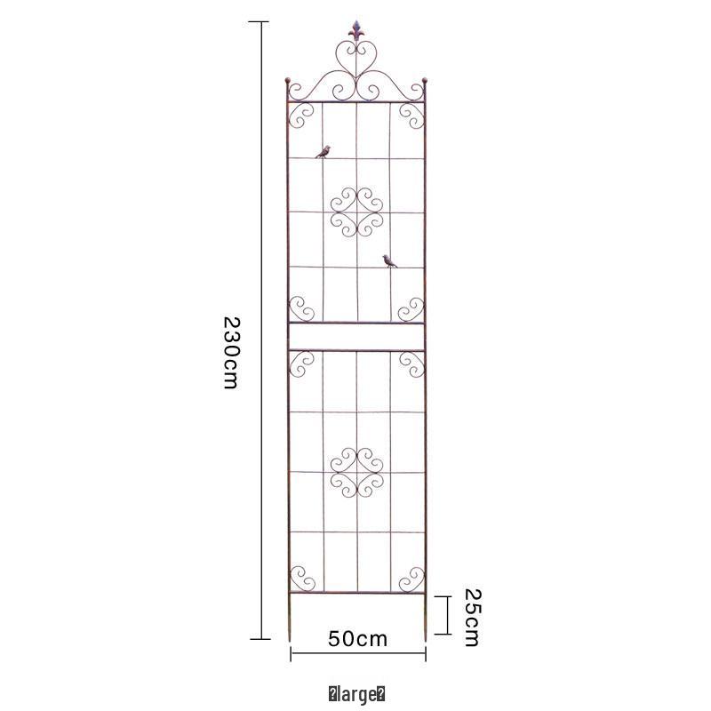 American Retro Wrought Iron Rose & Clematis Trellis for Balcony or Garden