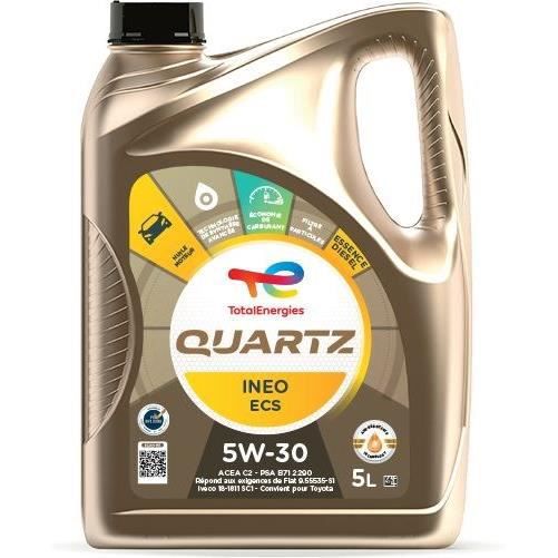 TOTALENERGIES HUILE ESSENCE &amp; DIESEL MOTEUR 5L QUARTZ INEO ECS 5W30