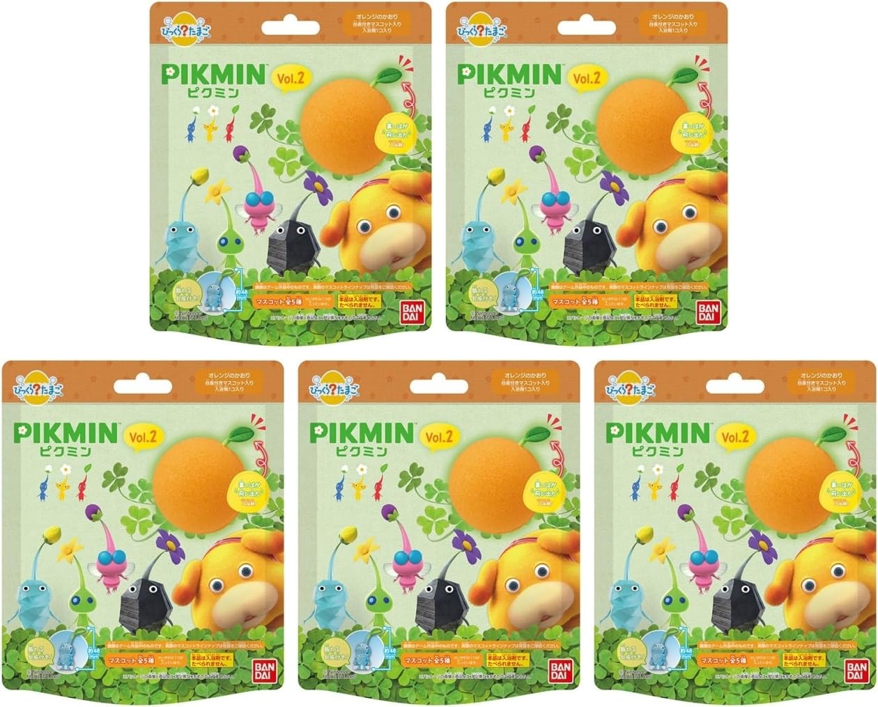 

купить набор Bikkura Egg Pikmin Bath Ball Carbonated Bath Salt [Bulk 5] Vol.2 оранжевый
