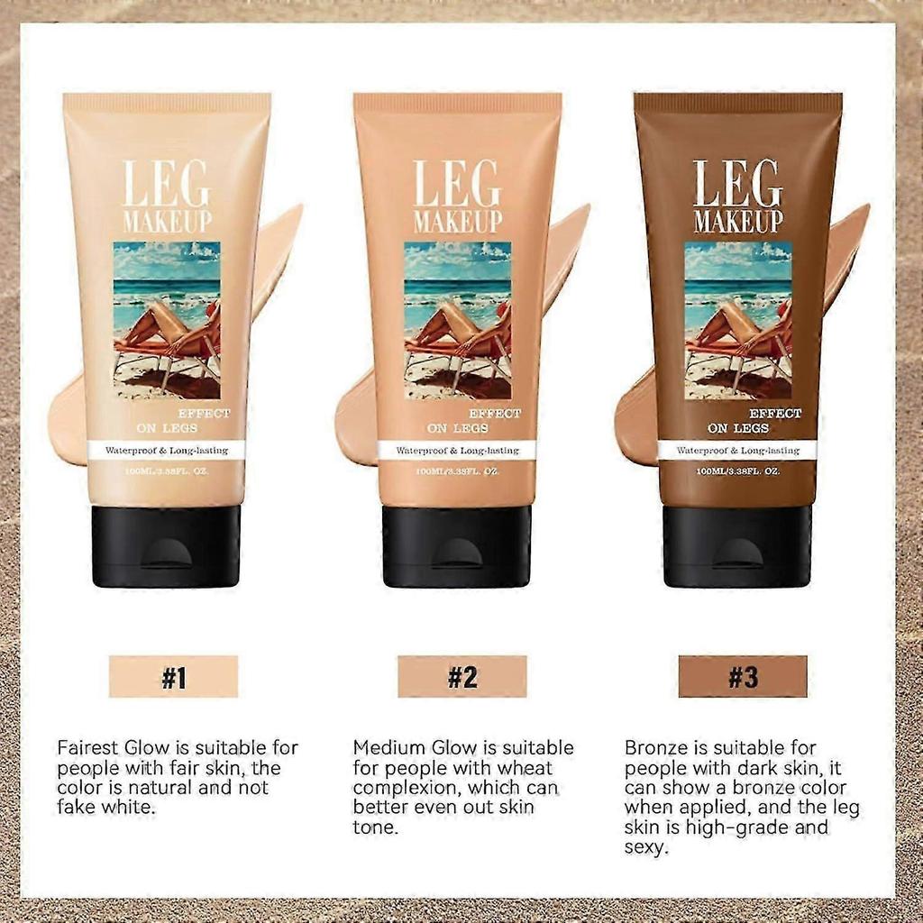 Miracle De Paris Leg Makeup, Miracle De Paris Body Coverage Perfector Waterproof, All Over Complexion Perfector With Extra Large Body Makeup Brush, Ta