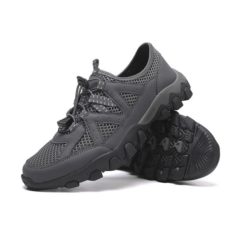Summer Men's Shoes Outdoor Mountaineering Sports Shoes Mesh Hollow Breathable Hiking Shoes Creek Shoes
