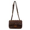 Retro bag women's new high-grade texture rhombus embroidery thread underarm bag commuter shoulder messenger bag