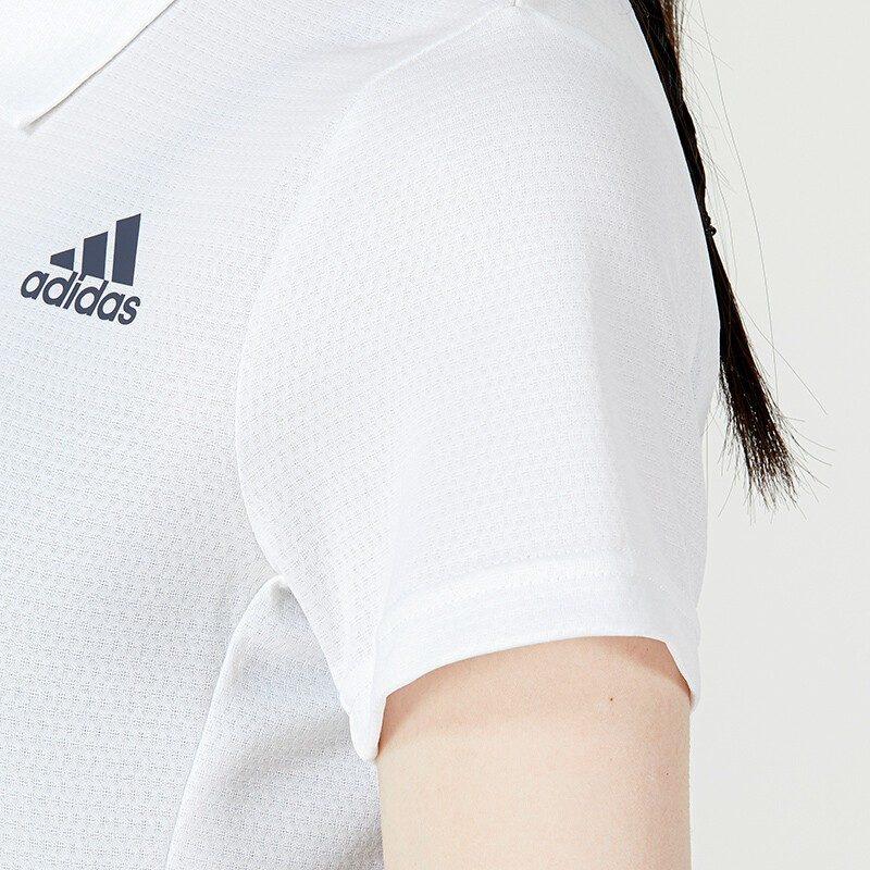 Adidas Polo Shirts Women's White Moderate Straight Fit HC2718