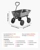 Garden Dump Cart, 181 kg Poly Dump Cart, Garden Carts Dumps Wagon with 90° Quick-Dumps Mechanism, 180° Swivel Wheels, 270° Flexible Rotating Bearings,