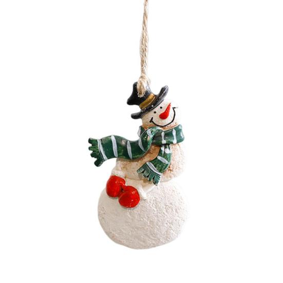 Santa Claus Hanging Pendants Christmas Tree Decor Resin Festive Decorations for Home Party Xmas DIY Gifts