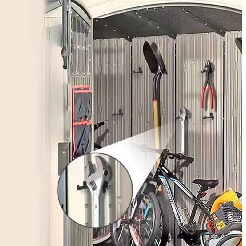 12PCS ABS Utility Hooks Wall Mounted Garage Organizers Heavy Duty Storage Hooks For Gardening Tools Shovels Hammers