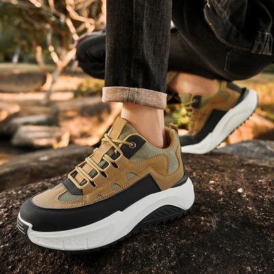 Neue Herbst- und Winter-Plateau-Herren-Sneaker, atmungsaktive Dad-Schuhe, Herren-Low-Top-Outdoor-Wanderschuhe, Sportschuhe für vier Jahreszeiten, Freizeitschuhe