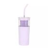 Simple Large-capacity Water Cup Creative High-value Girl Home Portable Portable Glass Tea Separation Straw Cup