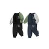 Autumn and Winter Children's Clothing Boys' Dinosaur Multicolor Hoodie Sweatpants Baby Fleece-Lined Trousers Kids Polar Fleece Casual Suit