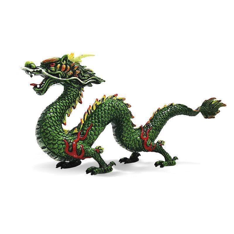 

[Nekogamiyama] Chinese Blue Dragon, Sacred Beast, Zodiac Sign, Green Figurine, Model, Miniature, Ornament, Decorative, Collectible Model