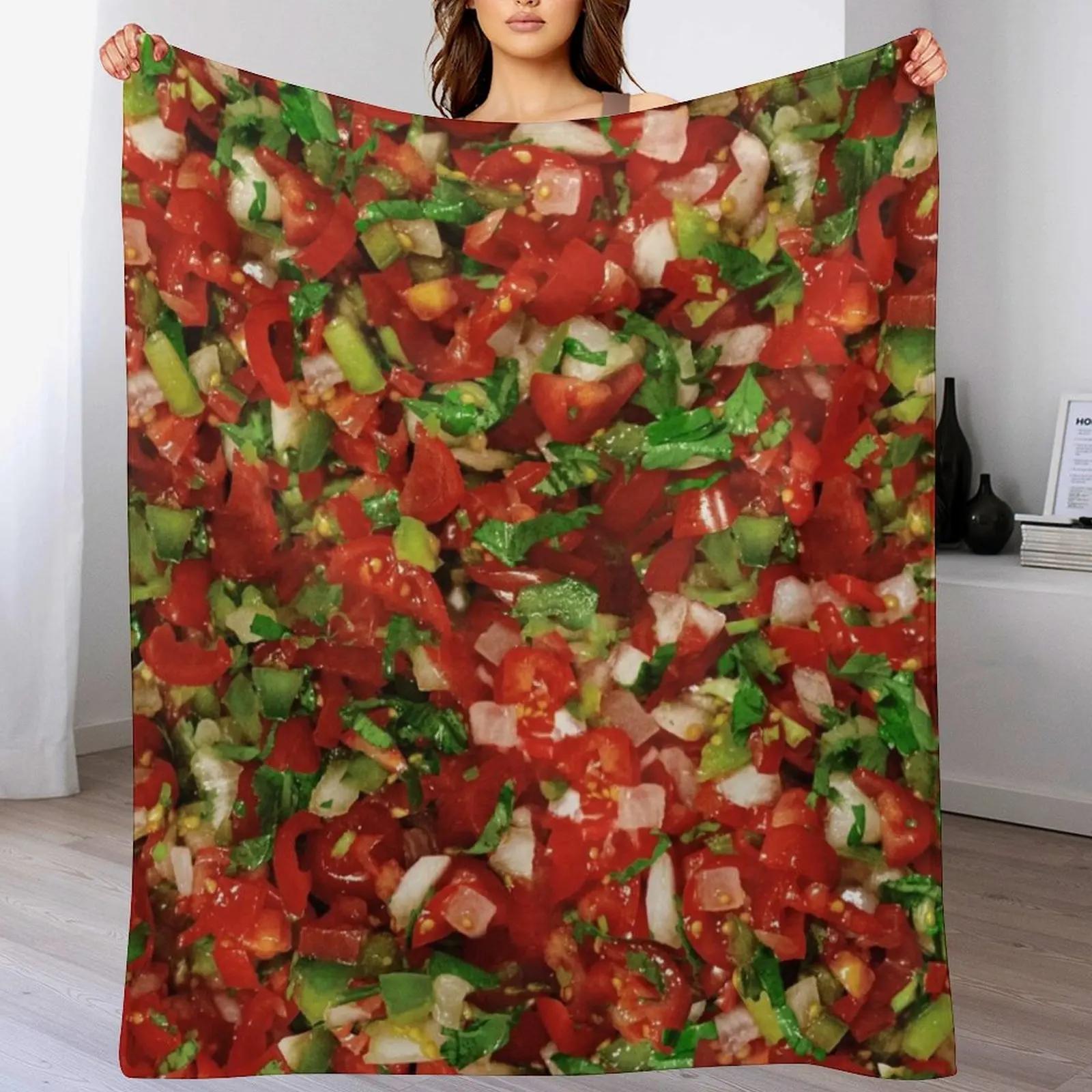 Pico de Gallo Seamless Pattern Throw Blanket Fuzzy Plush Throw Blanket for Sofa Chair 102x76cm(40x30in)