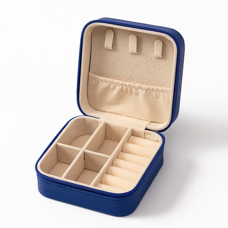 Jewelry storage box High-grade anti-oxidation stud earrings, necklace, jewelry ring grid desktop large-capacity display box