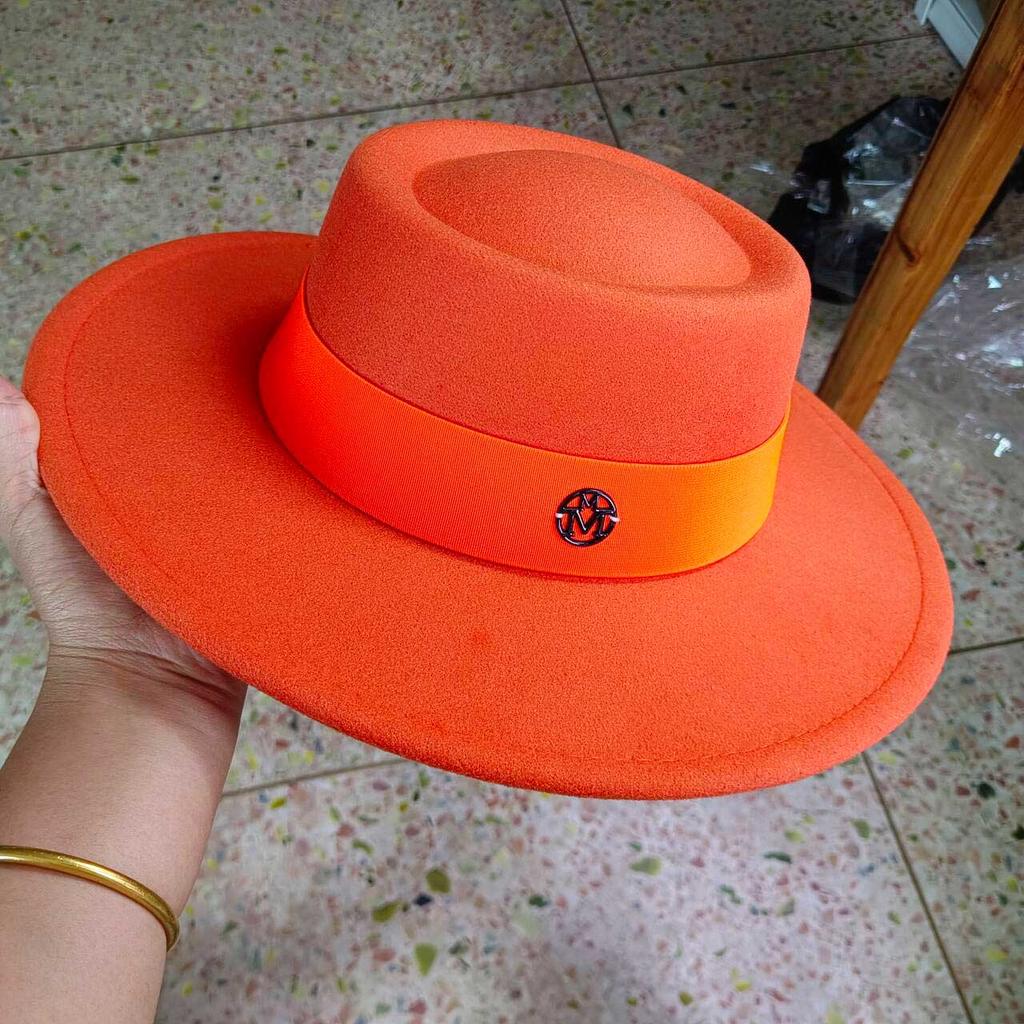 Fedora Autumn And Winter Hat Letter Accessories French Retro Punk Men And Women Wide Brim Hat Gorras Hats For Man