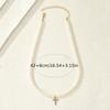 Simple Cross Pendant, Pearl Necklace, Retro Style Niche Design Sense, Same Item.