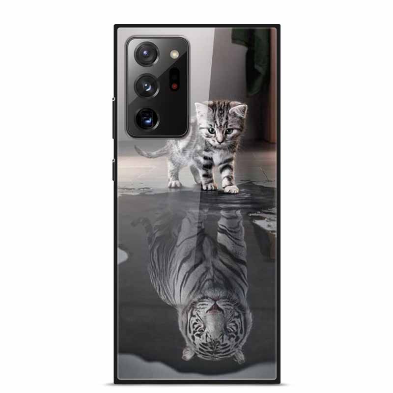 Glass Back Cover For Samsung Note 20 Ultra Case Tempered Glass Case For Samsung Galaxy S21 Ultra Case S 21 Note20 Ultra Funda