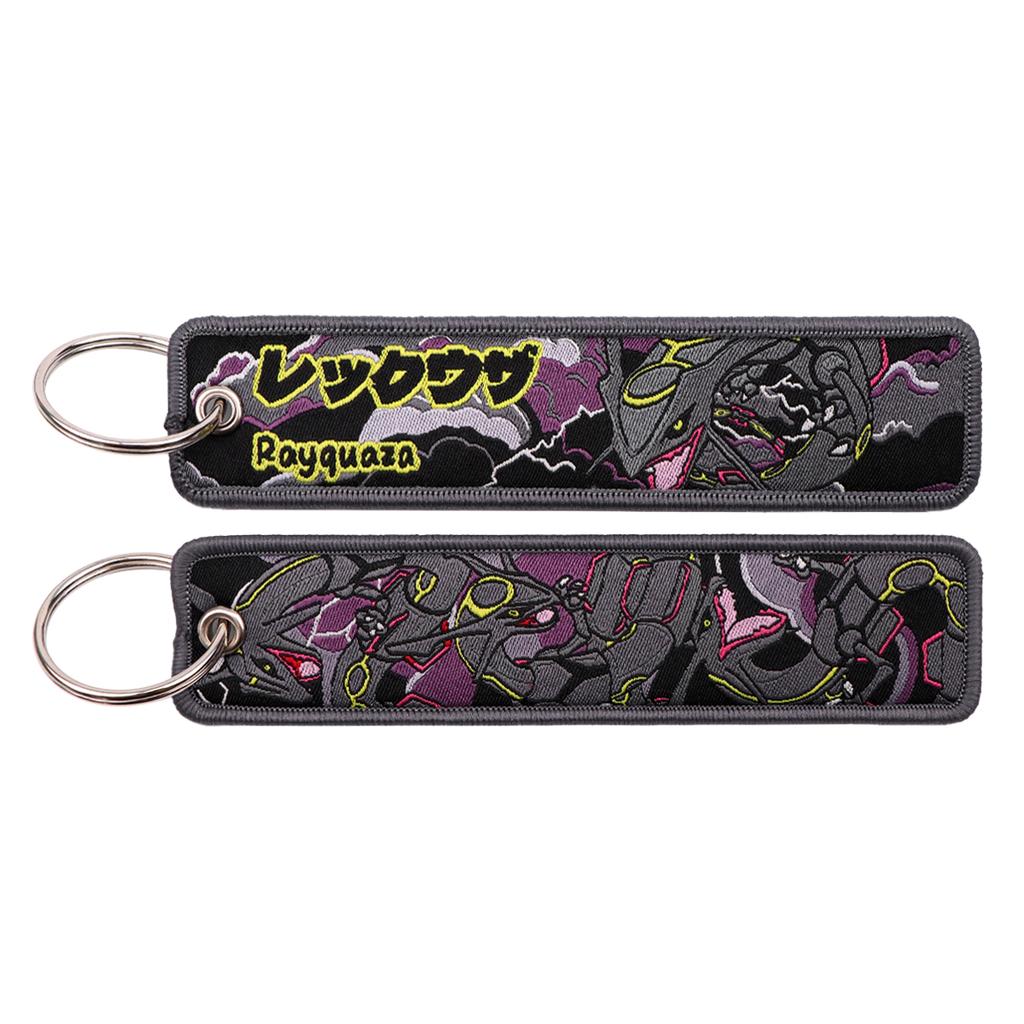 1Pcs Pokmon Anime Elf Monsters Keychain For Cars Backpack Key Holders Embroidery Keyrings Key Tag Jet Tag Accessories Gifts