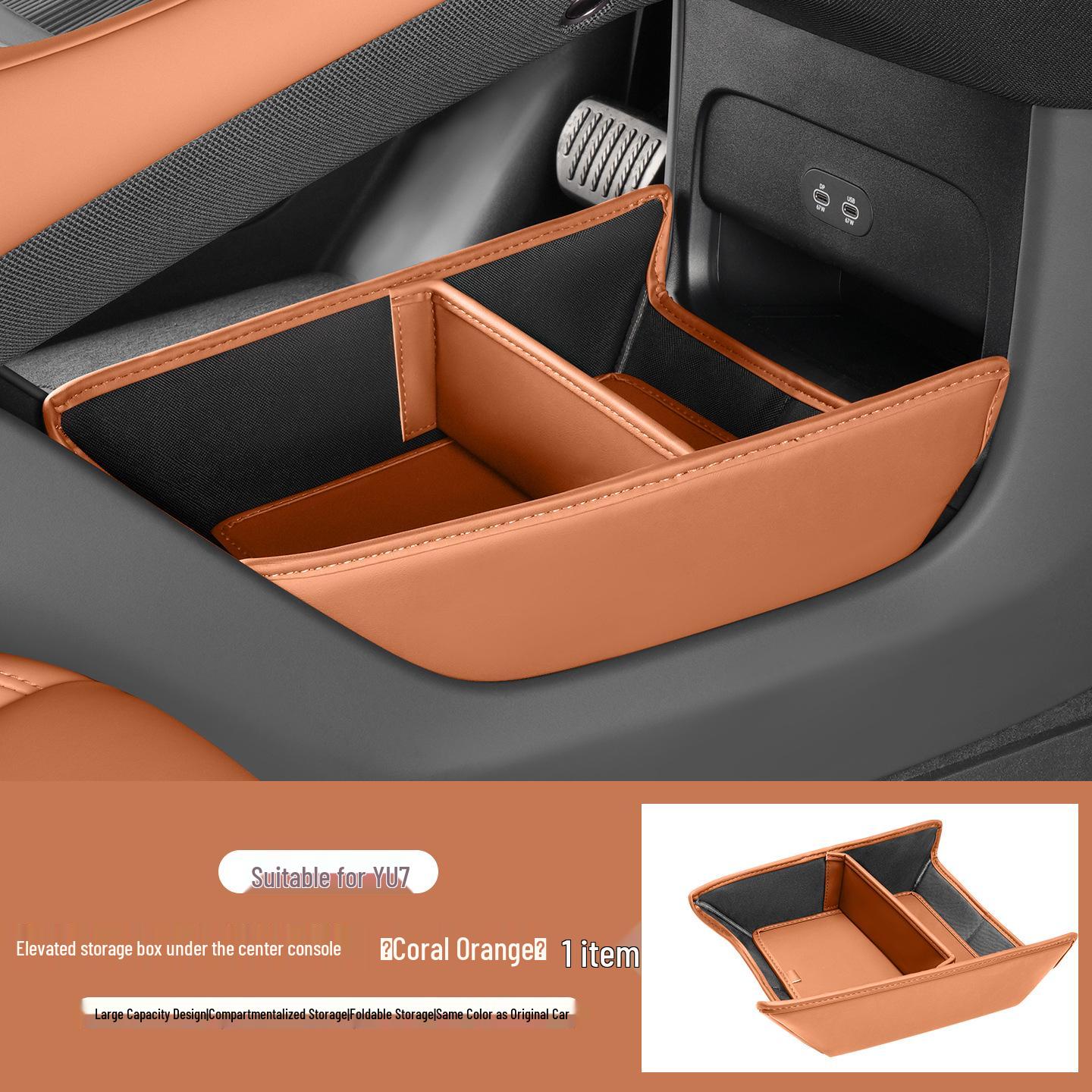 Xiaomi YU7 Center Console Leather Folding Storage Box