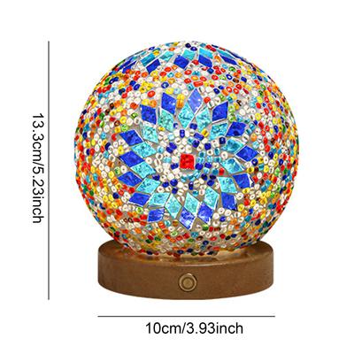 USB Charging Touch Tri Color Endless Dimming Baroque Nightlight Charging Table Lamp Decorative Glass Lamp