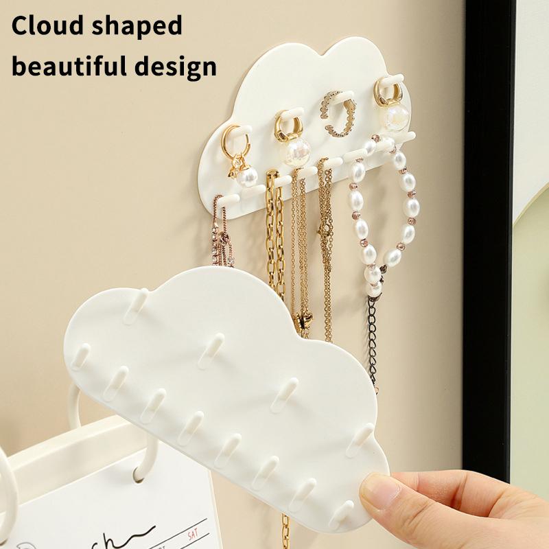 Wall Mounted Jewelry Hooks Jewelry Organizer, No Punching Rings, Earrings, Necklaces, Hanging Racks For Women'S Jewelry Storage