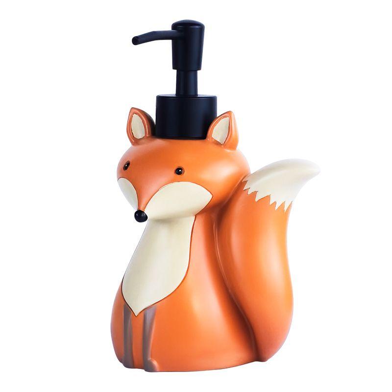 500ml Resin Fox Lotion Bottle Cartoon Animal Soap Liquid Container Home Hotel Shampoo Shower Gel Hand Sanitizer Storage Bottle