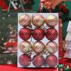 Plastic Christmas Tree Decorations Accessories Colorful Handcrafted Spherical Orbs in Gift Box for Festival Event