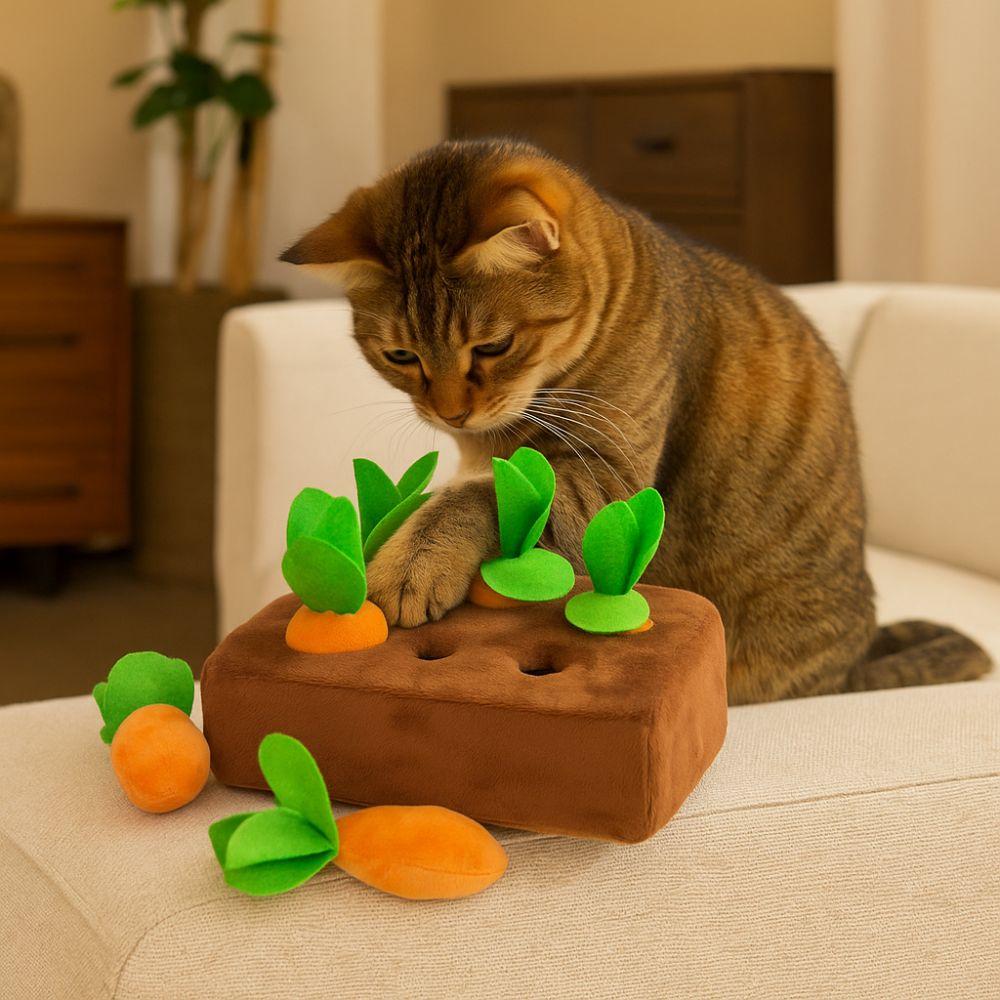6/8 Hole Carrot  Dog Toys Soft Puppy Chew Toy Creative Interactive Training Toys  for Cats and Dogs