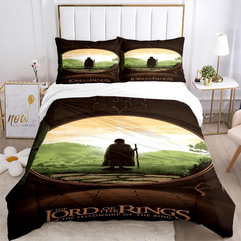 3pcs The Lord of the Rings Duvet Cover Set, 1 Duvet Cover + 2 Pillowcases (No Insert), High-Definition Print for All Seasons,Durable Yy251103018