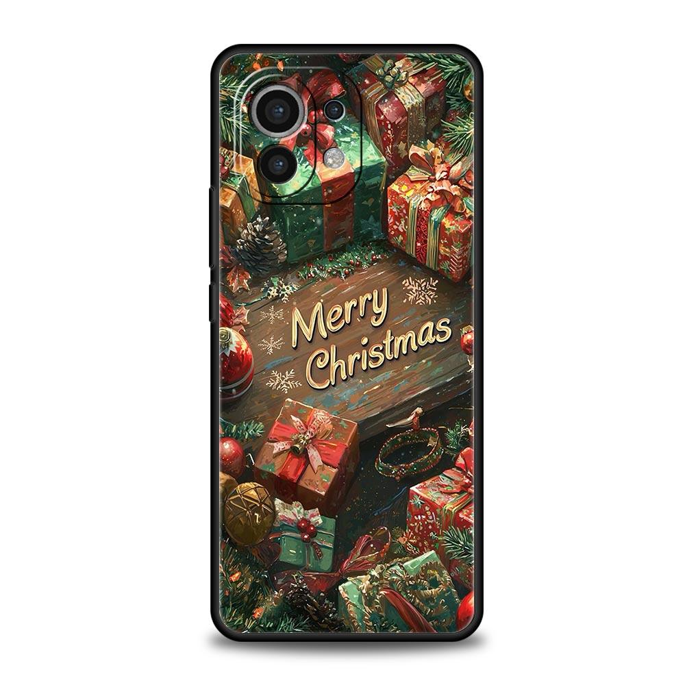 Frohe Weihnachten Handyhülle Cover für Xiaomi Mi 17 Pro Max 15 14 13 12 11 Ultra 15T 14T 13T 12T 11T Pro Lite Weiche TPU Schale Capas