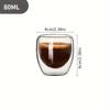 6 Stück Doppelwandiges Glas 80ml Süße Tassen Kaffeetassen Trinkgläser für Getränke Personalisierte Tasse Bier Teetassenset